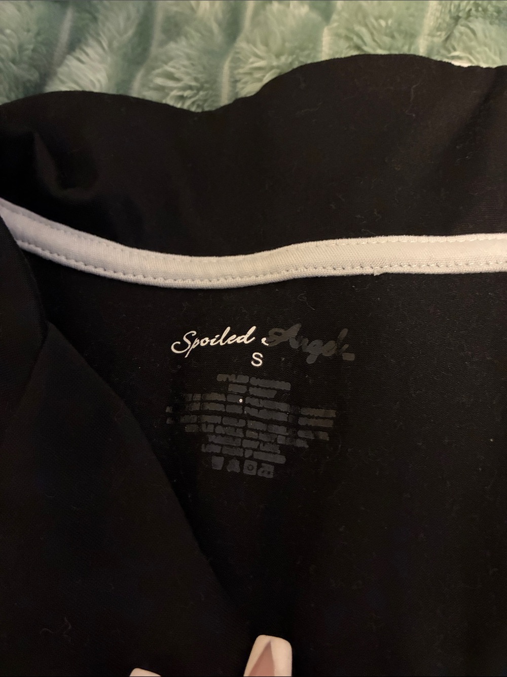 Black Pajama Set with White Piping - "Perfectly Imperfect" - Picture 2 of 2